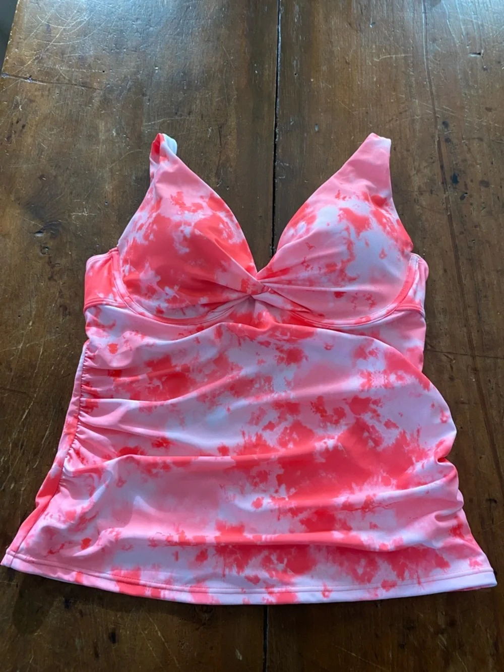 VENUS Coral Tie-Dye Tankini Top - Picture 1 of 6